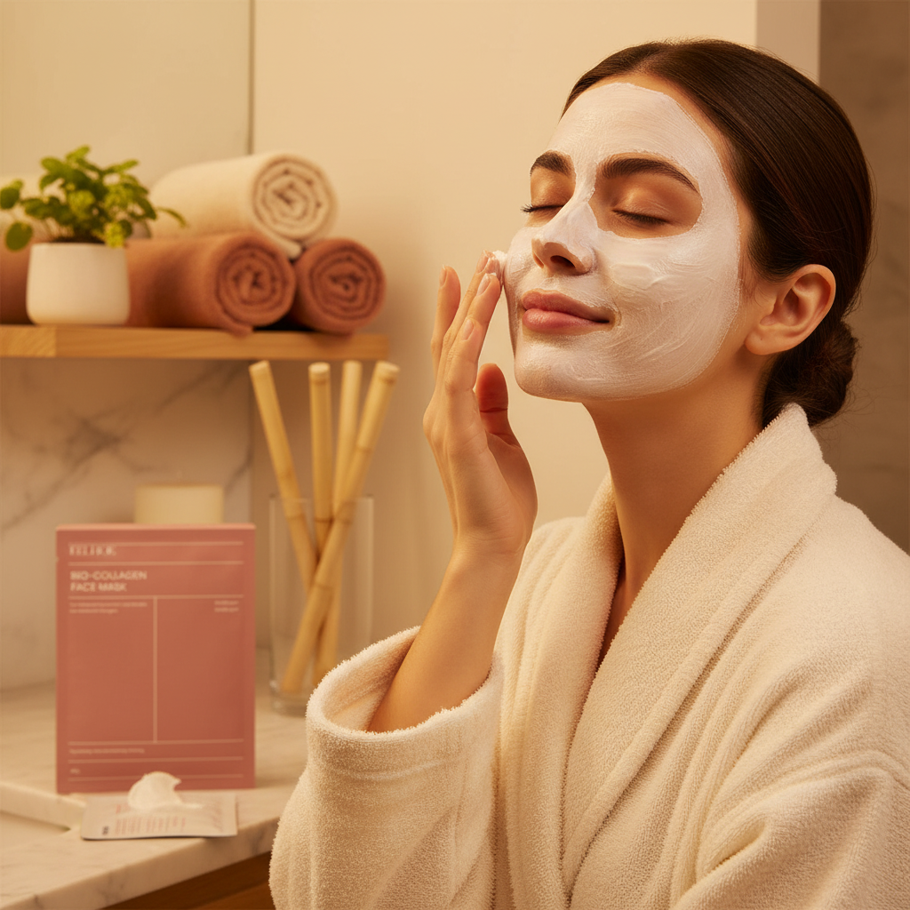 1/5/10PCs Bio Collagen Face Mask Shrink Pores Deep Hydrating Overnight Mask Moisturizing Refreshing Brightening Face Skin Care