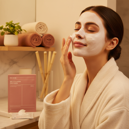 1/5/10PCs Bio Collagen Face Mask Shrink Pores Deep Hydrating Overnight Mask Moisturizing Refreshing Brightening Face Skin Care